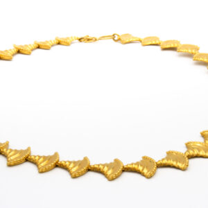 18K Hammered Gold Ancient Greek Style Necklace