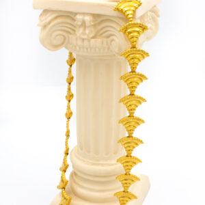 18K Hammered Gold Ancient Greek Style Necklace